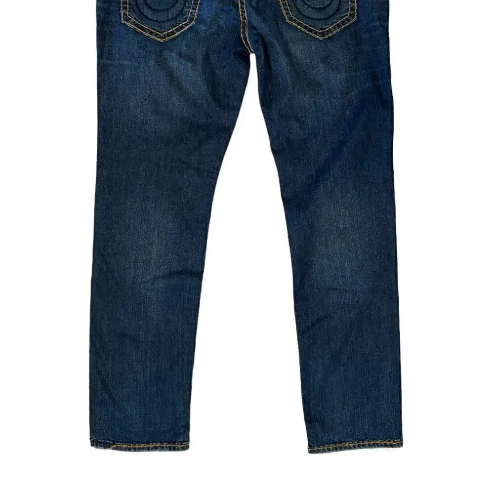 True Religion Geno Super T Jeans 40 x 33 Copper Stitching Relaxed Y2K Vintage